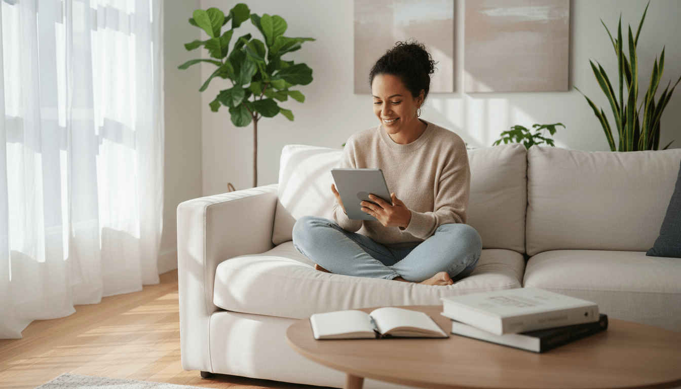 Customer service representative showing transparent pricing confirmation on booking